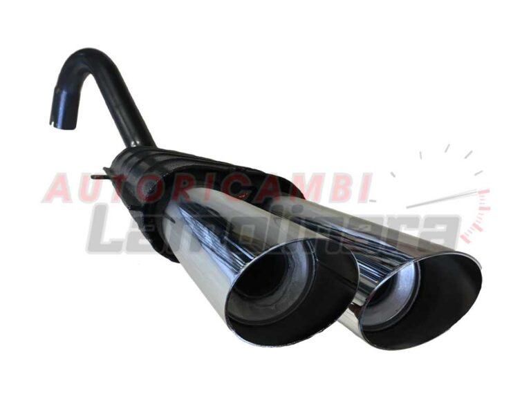 Marmitta Sportiva Fiat Spider Silenziatore Posteriore Doppio Scarico Cromato Autoricambi