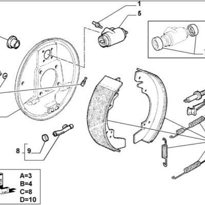 9945889 KIT REGISTRO RIPARO GANASCE POSTERIORI FIAT DUCATO N.DUCATO TALENTO